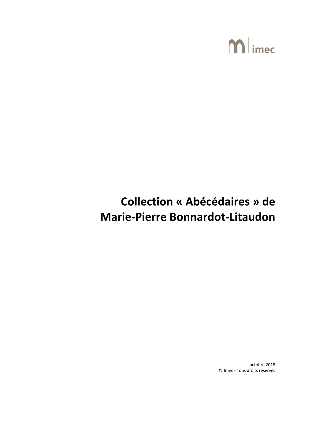 Abécédaires » De Marie-Pierre Bonnardot-Litaudon