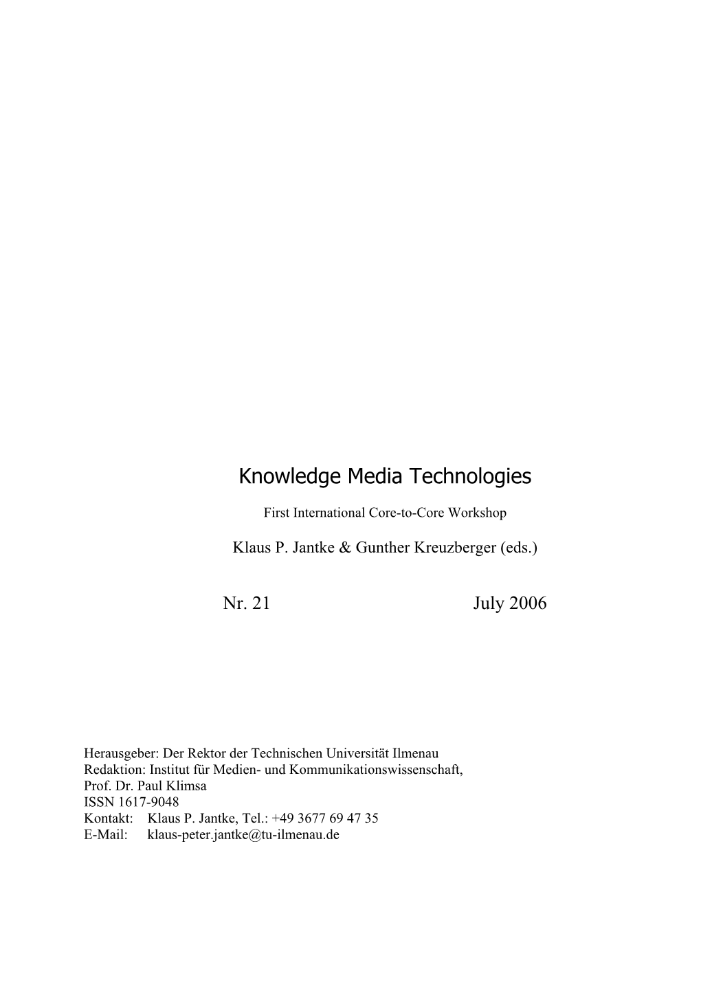 Knowledge Media Technologies