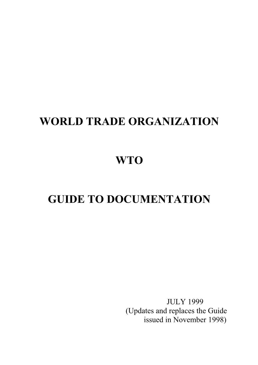 World Trade Organization s1