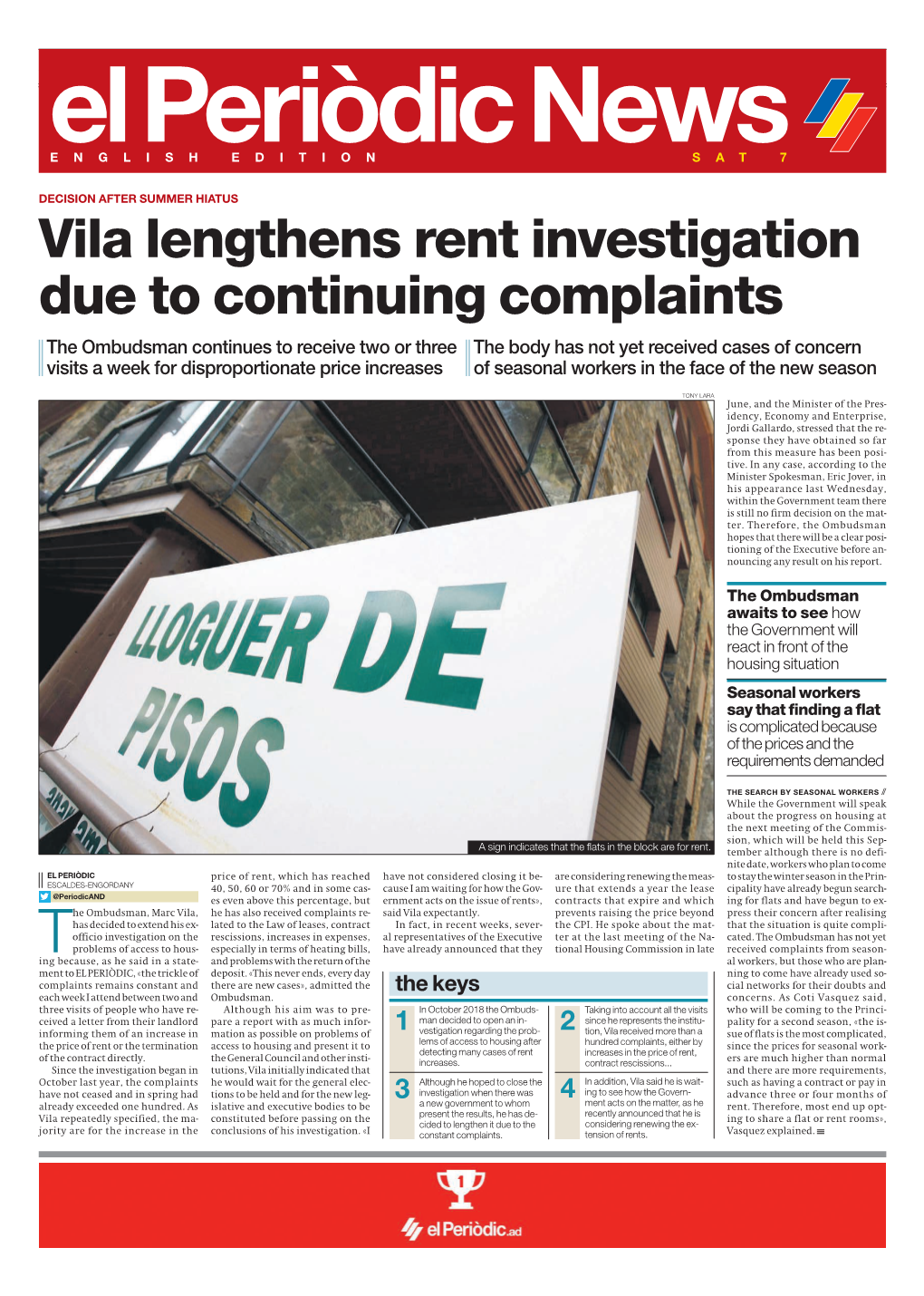 Vila Lengthens Rent Investigation Due to Continuing Complaints