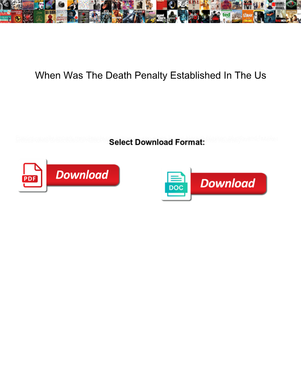 When Was the Death Penalty Established in the Us