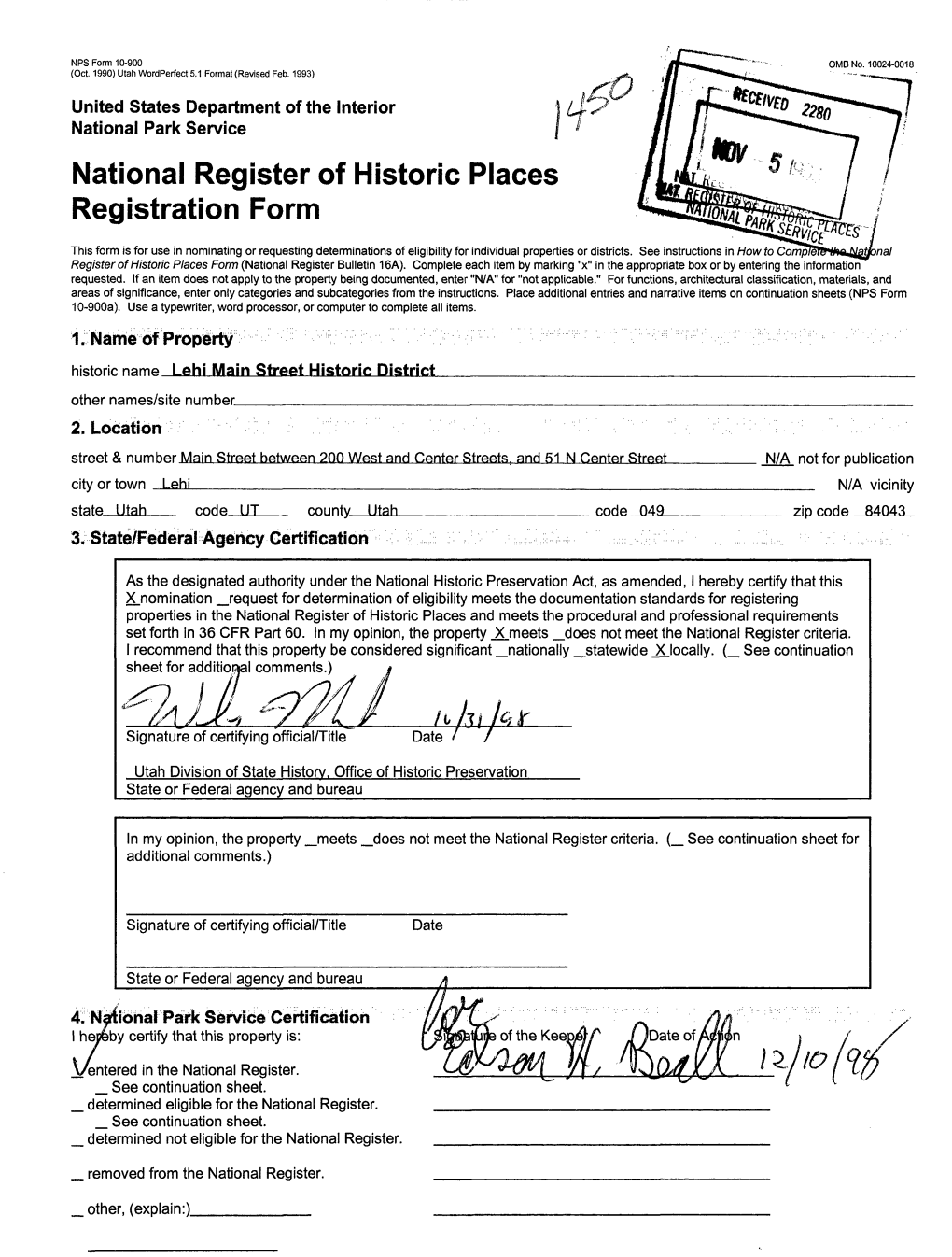 National Register of Historic Places Registration Form