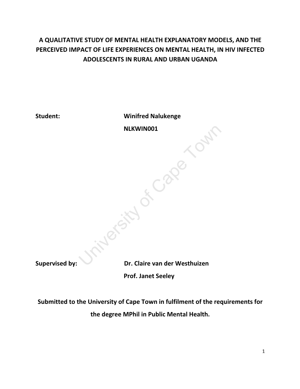 A Qualitative Study of Mental Health Explanatory Models, and The