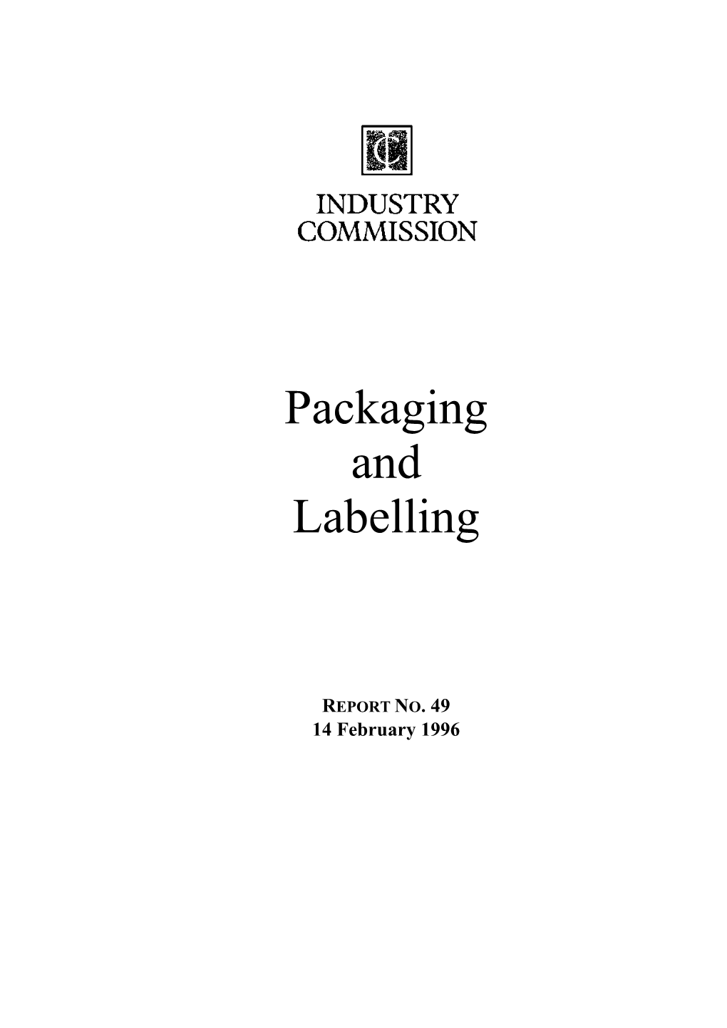 Packaging and Labelling