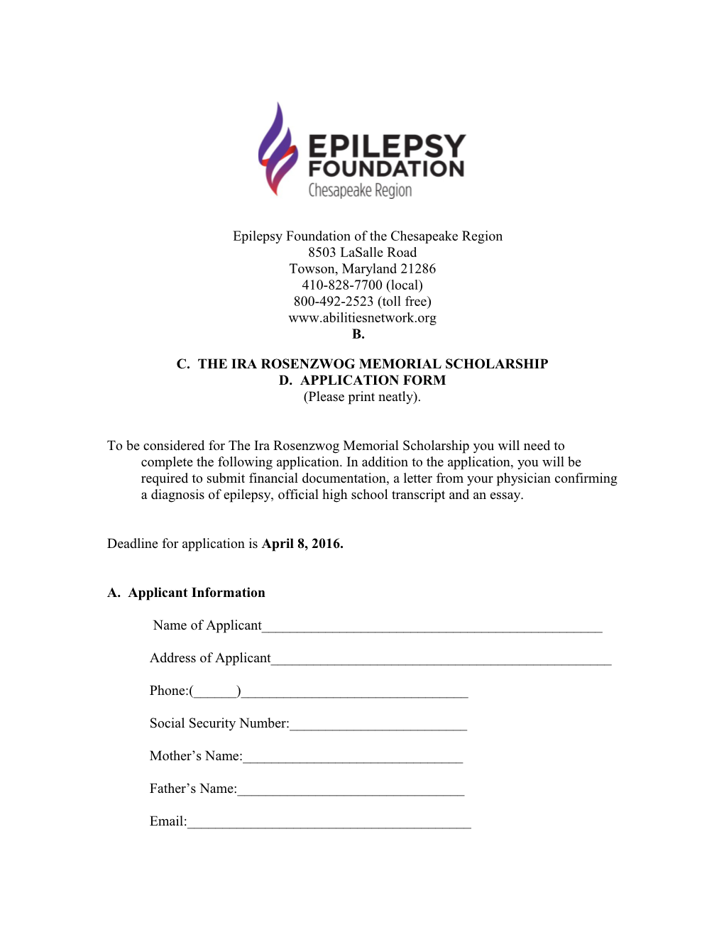 Epilepsy Foundation of the Chesapeake Region