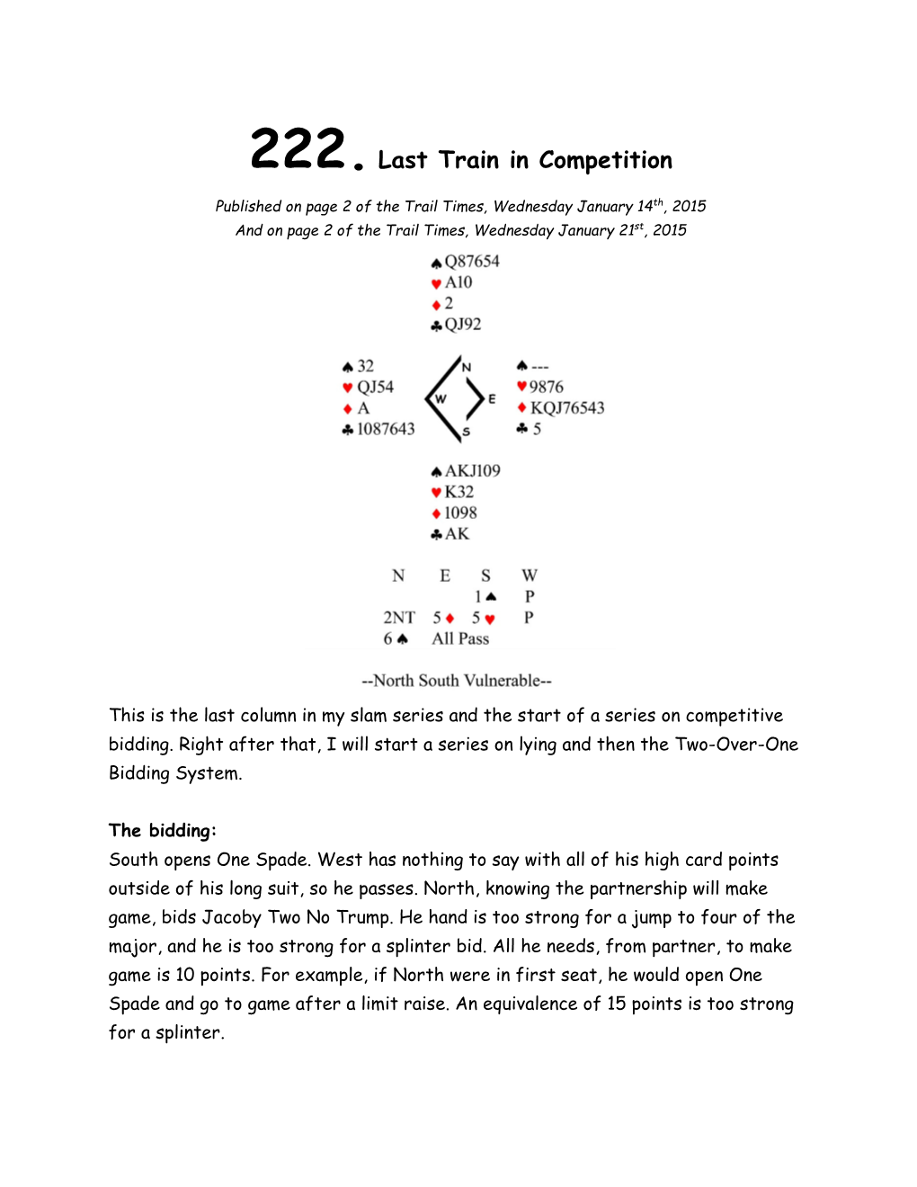 222.Last Train in Competition