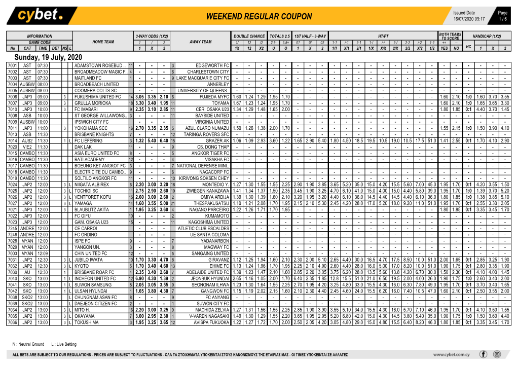 Weekend Regular Coupon 16/07/2020 09:17 1 / 6