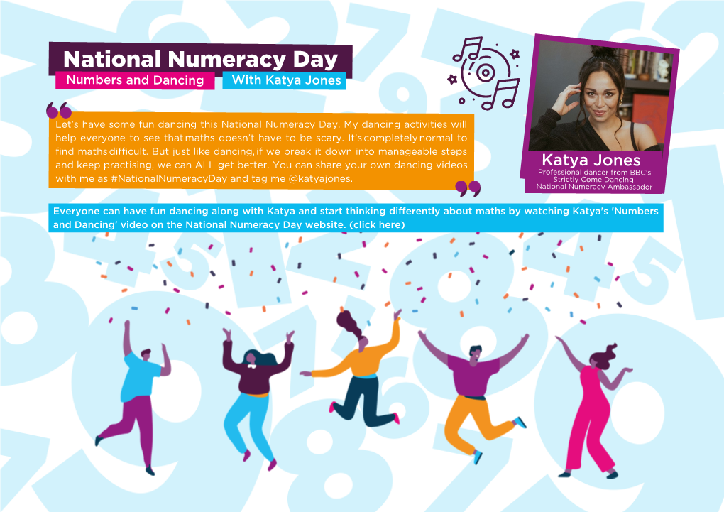 National Numeracy Day Numbers and Dancing with Katya Jones