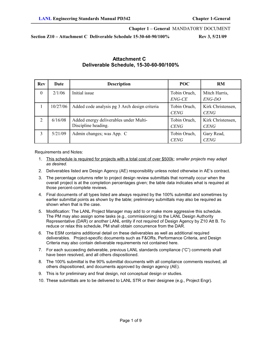 App a Design Deliverables Schedule