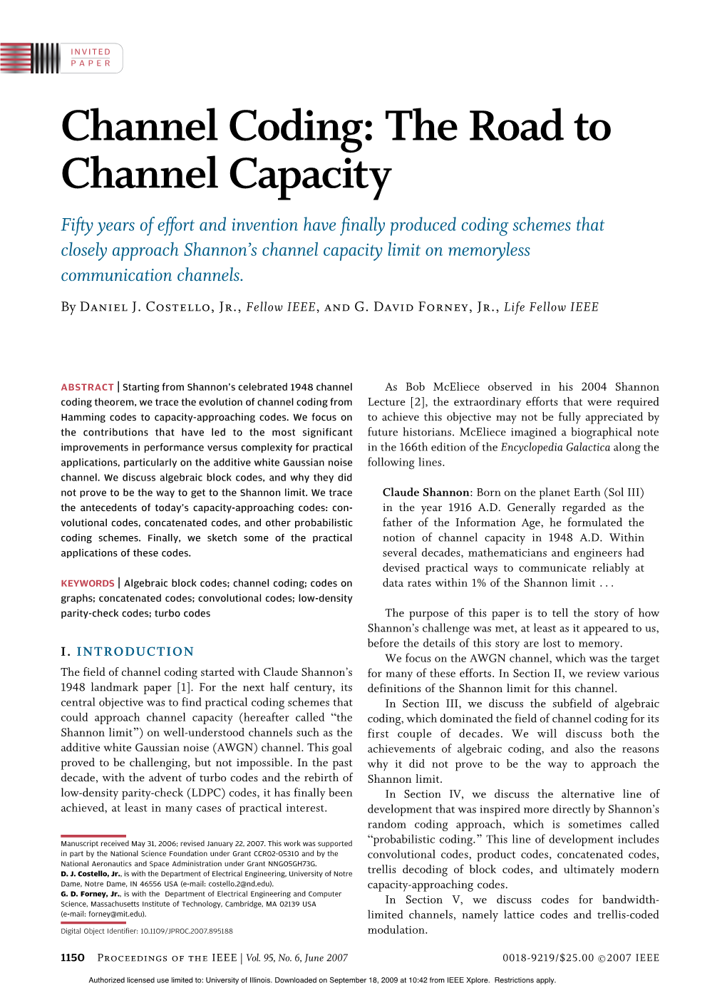 Channel Coding