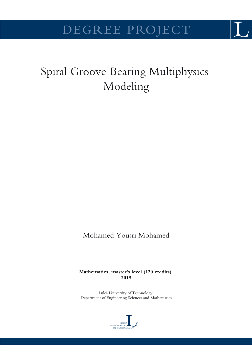 Spiral Groove Bearing Multiphysics Modeling