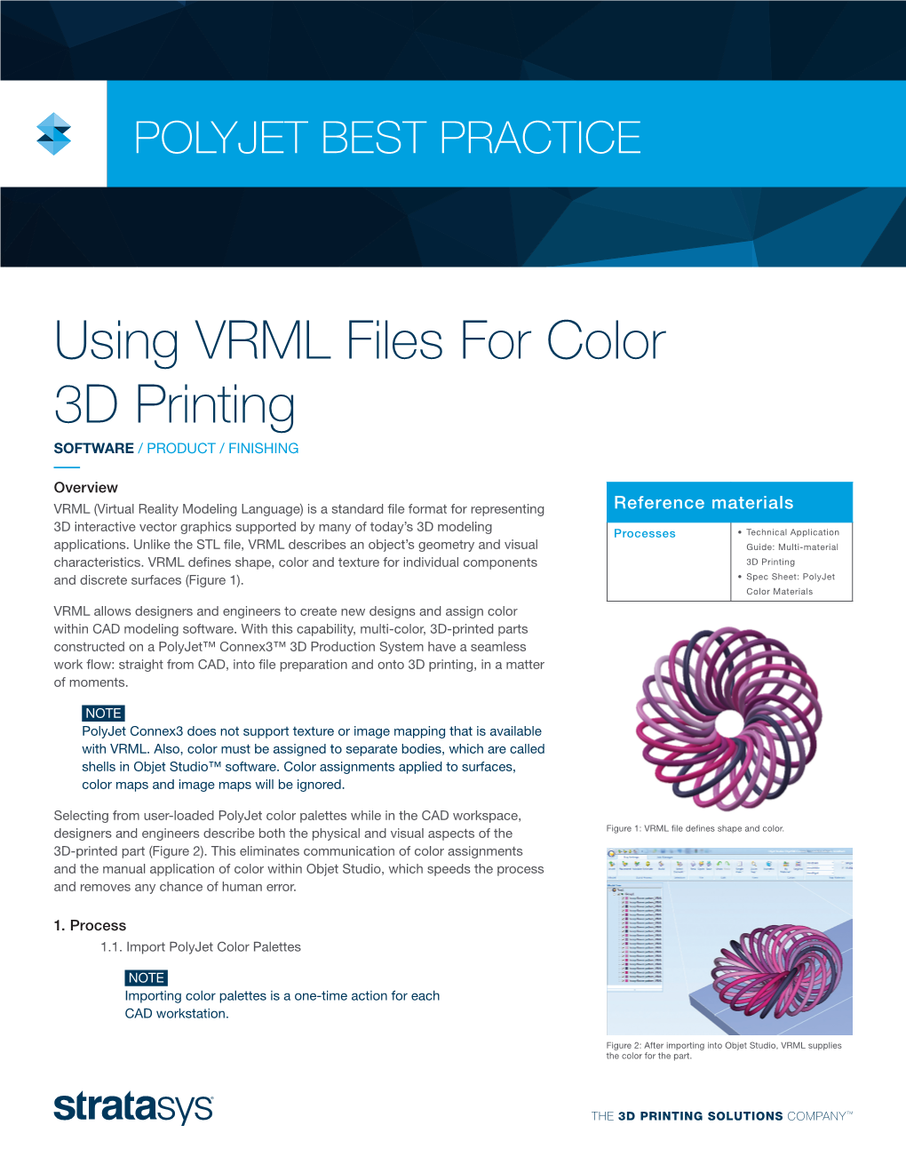 Using VRML Files for Color 3D Printing SOFTWARE / PRODUCT / FINISHING