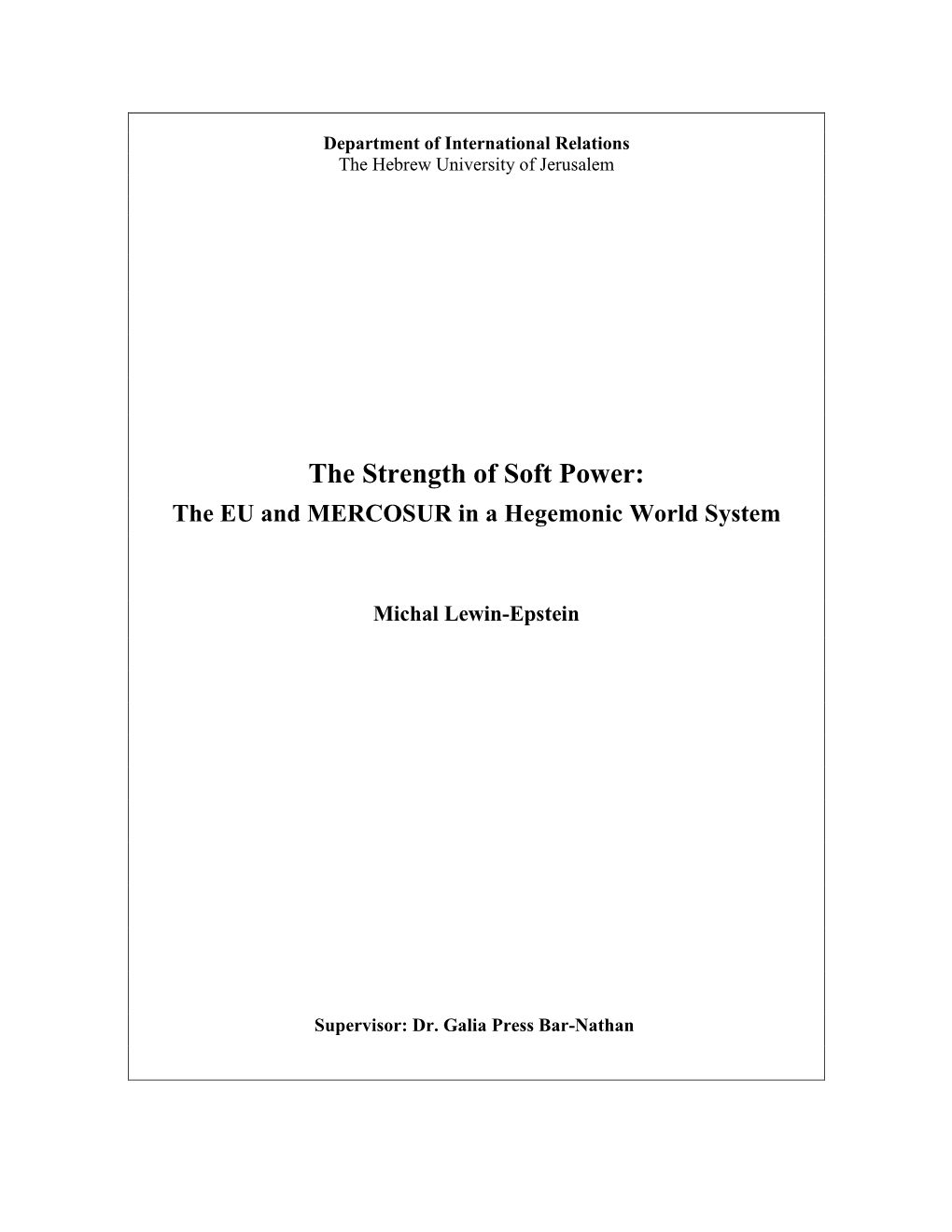 The Strength of Soft Power.Pdf