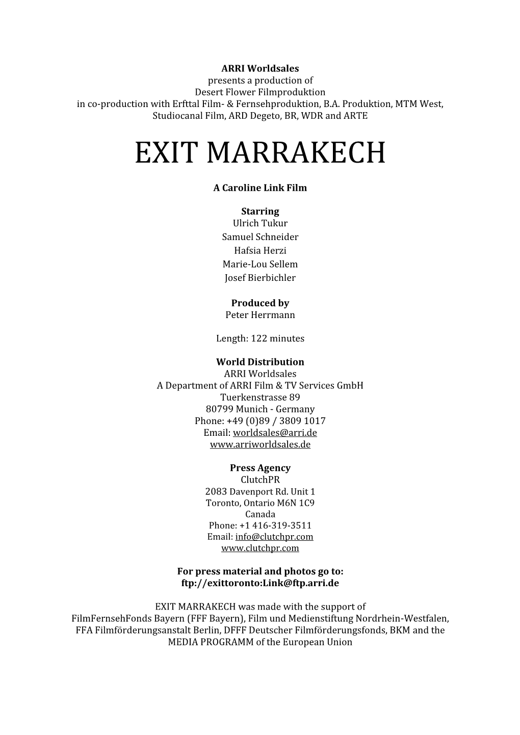 Exit Marrakech