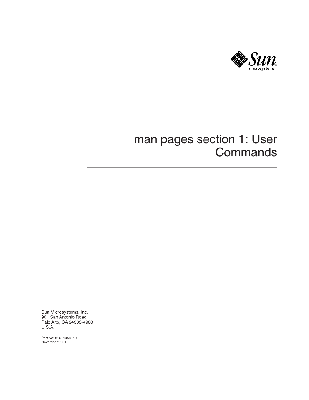 Man Pages Section 1: User Commands