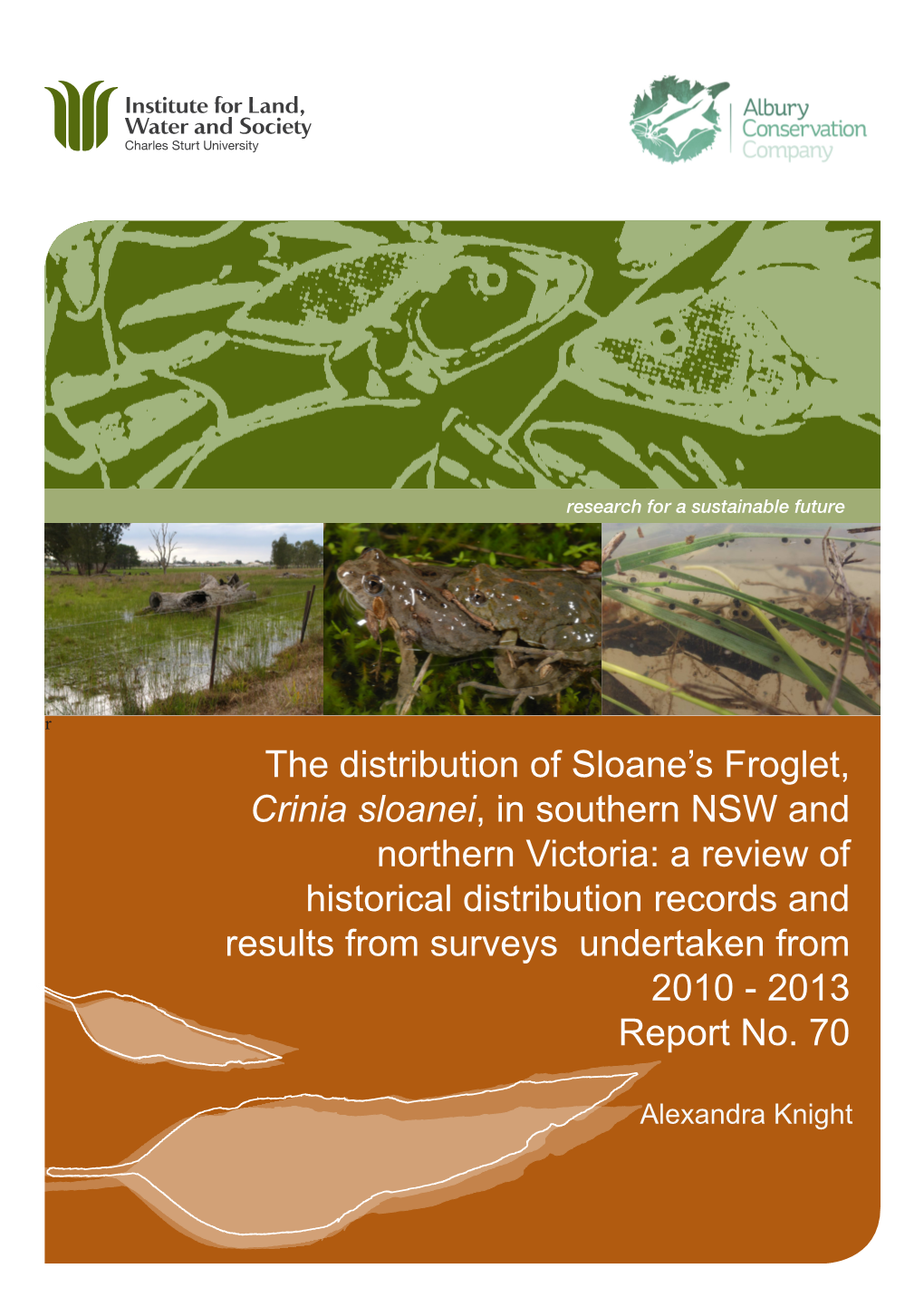 The Distribution of Sloane's Froglet, Crinia