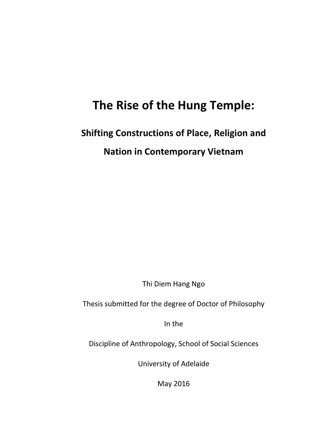 The Rise of the Hung Temple