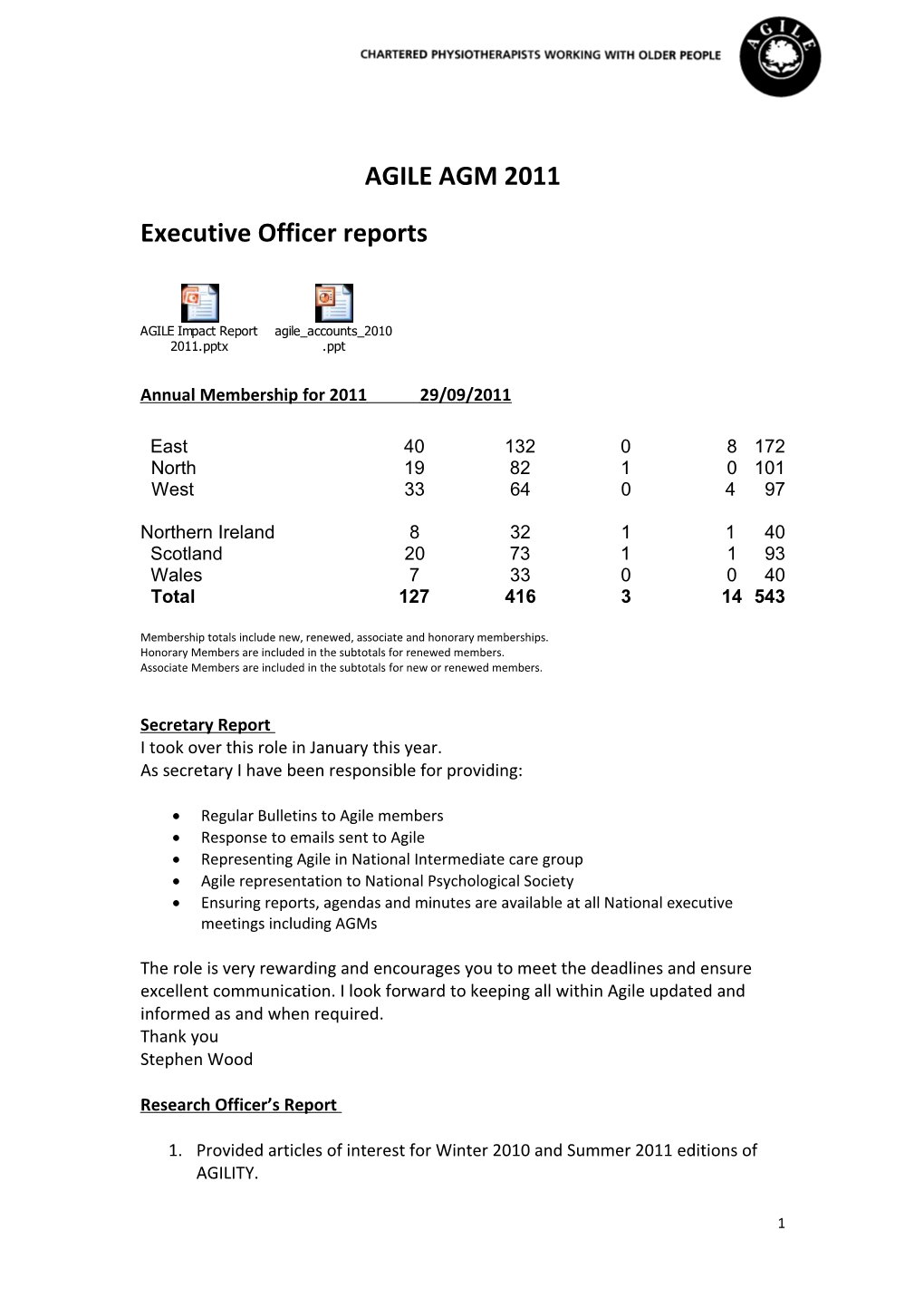 North East & Yorkshire National AGM Report