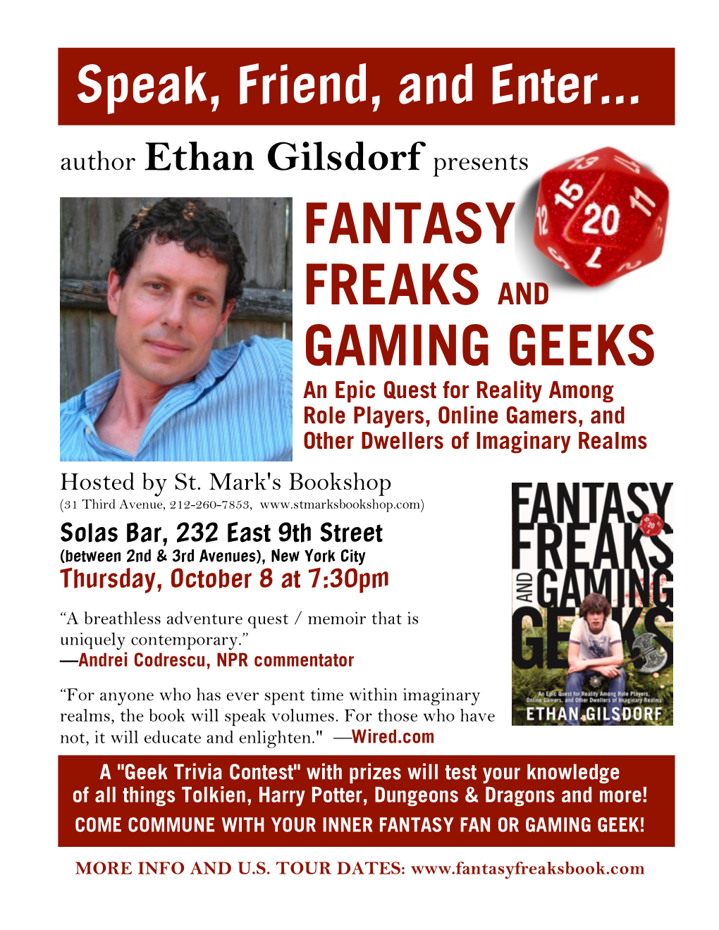 FANTASY FREAKS and GAMING GEEKS an Epic Quest for Reality Among Role Players, Online Gamers, and Other Dwellers of Imaginary Realms