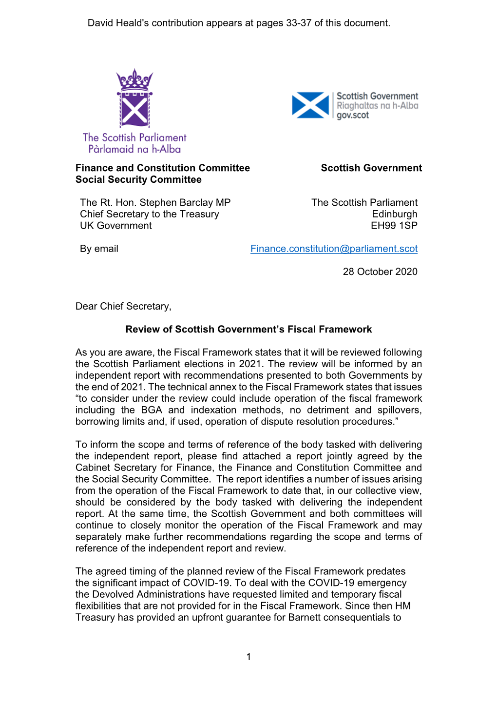 1 Finance and Constitution Committee Scottish Government Social