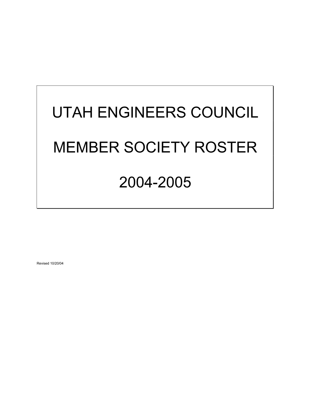 Utah Engineers Council