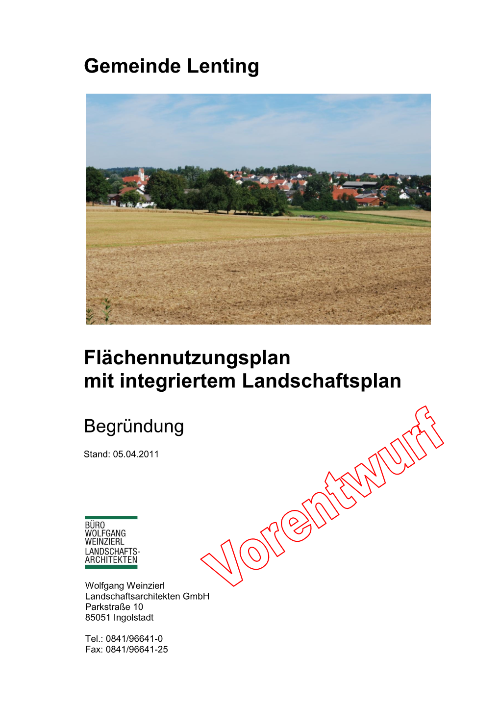 Gemeinde Lenting Flächennutzungsplan Mit