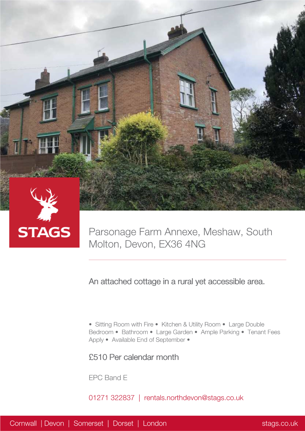 Parsonage Farm Annexe, Meshaw, South Molton, Devon, EX36 4NG