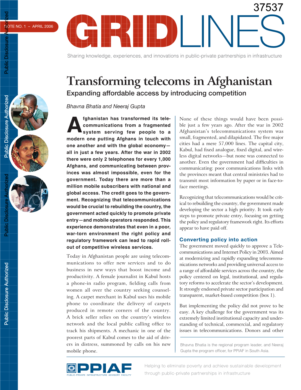 Transforming Telecoms in Afghanistan Expanding Affordable Access by Introducing Competition