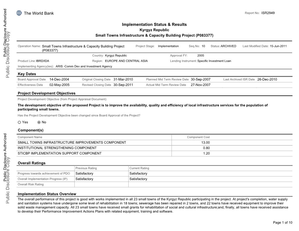 World Bank Document