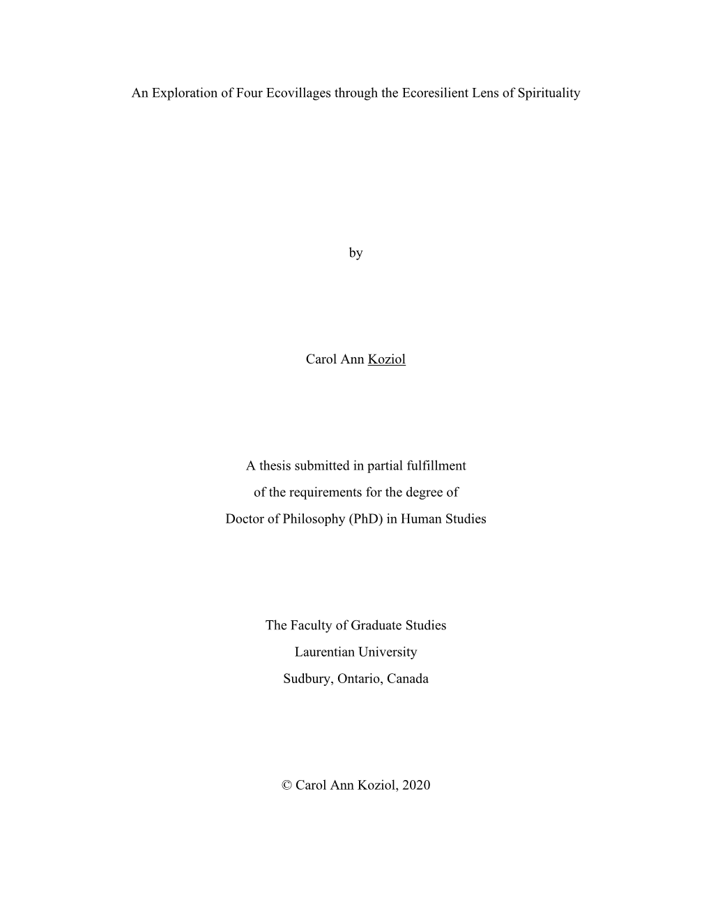 Carol Koziol Phd Dissertation with Final Revisions.Pdf