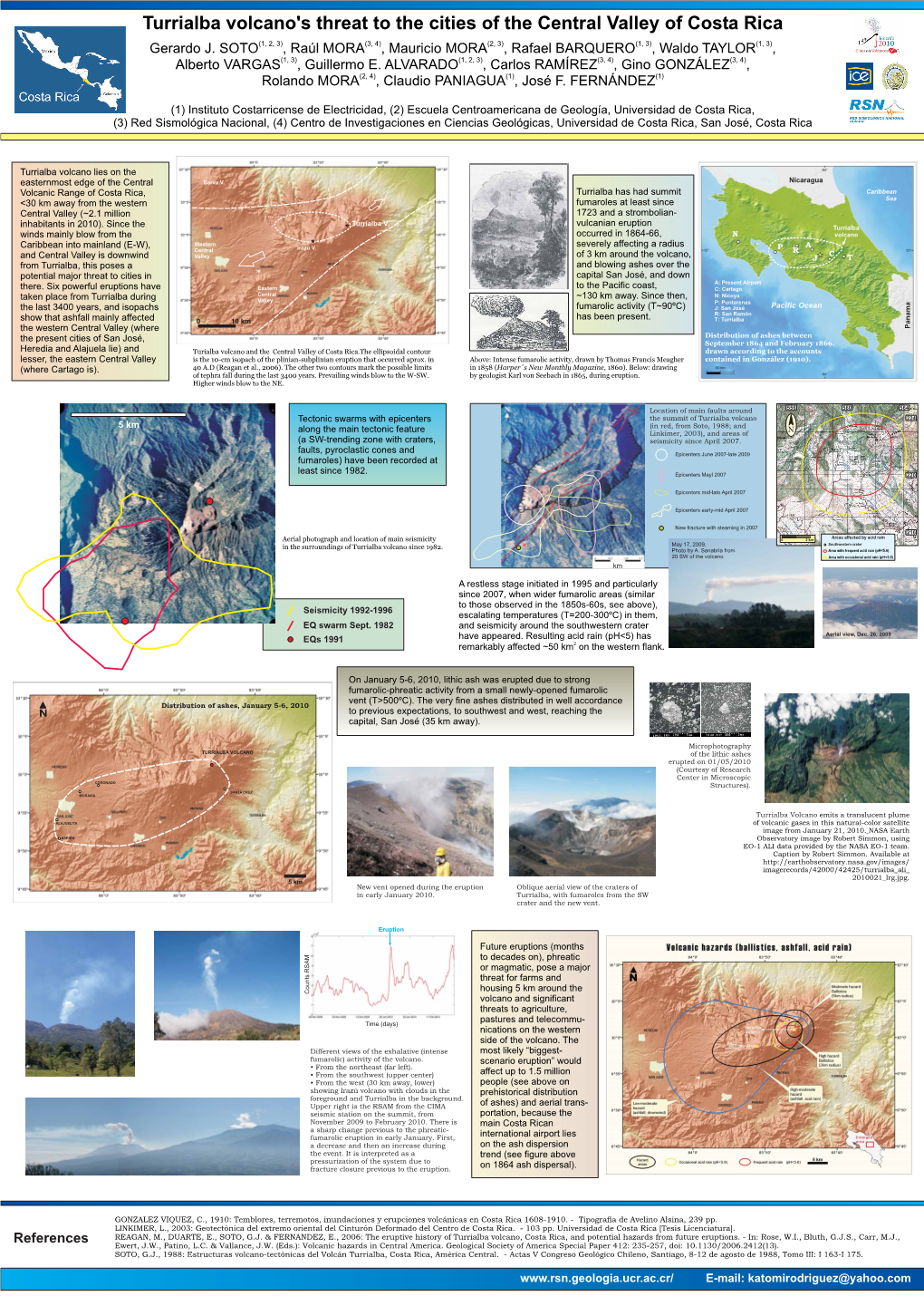 Turrialba Volcano's Threat to the Cities of the Central Valley of Costa Rica