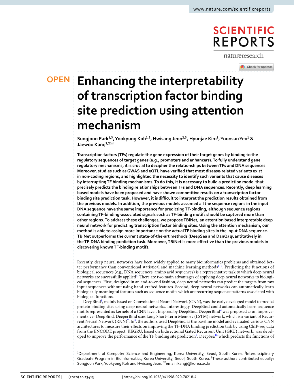 Enhancing the Interpretability of Transcription Factor Binding Site