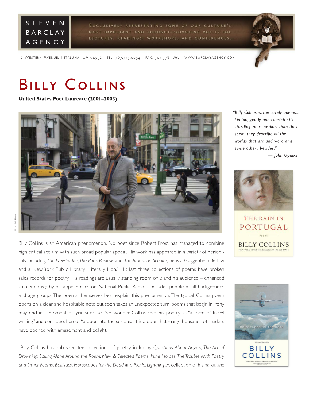 Billy Collins United States Poet Laureate (2001–2003)