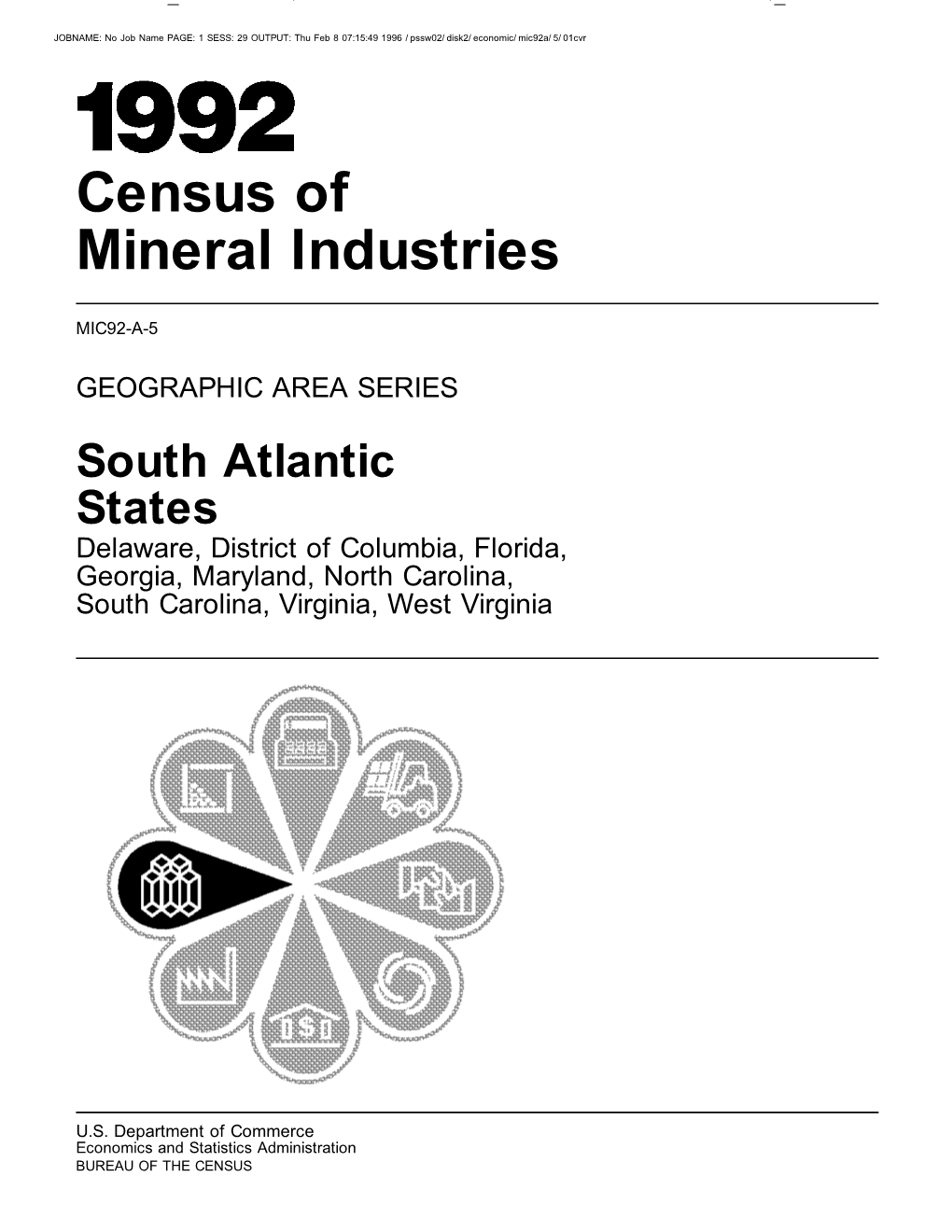 Area Series, South Atlantic States (Delaware, District