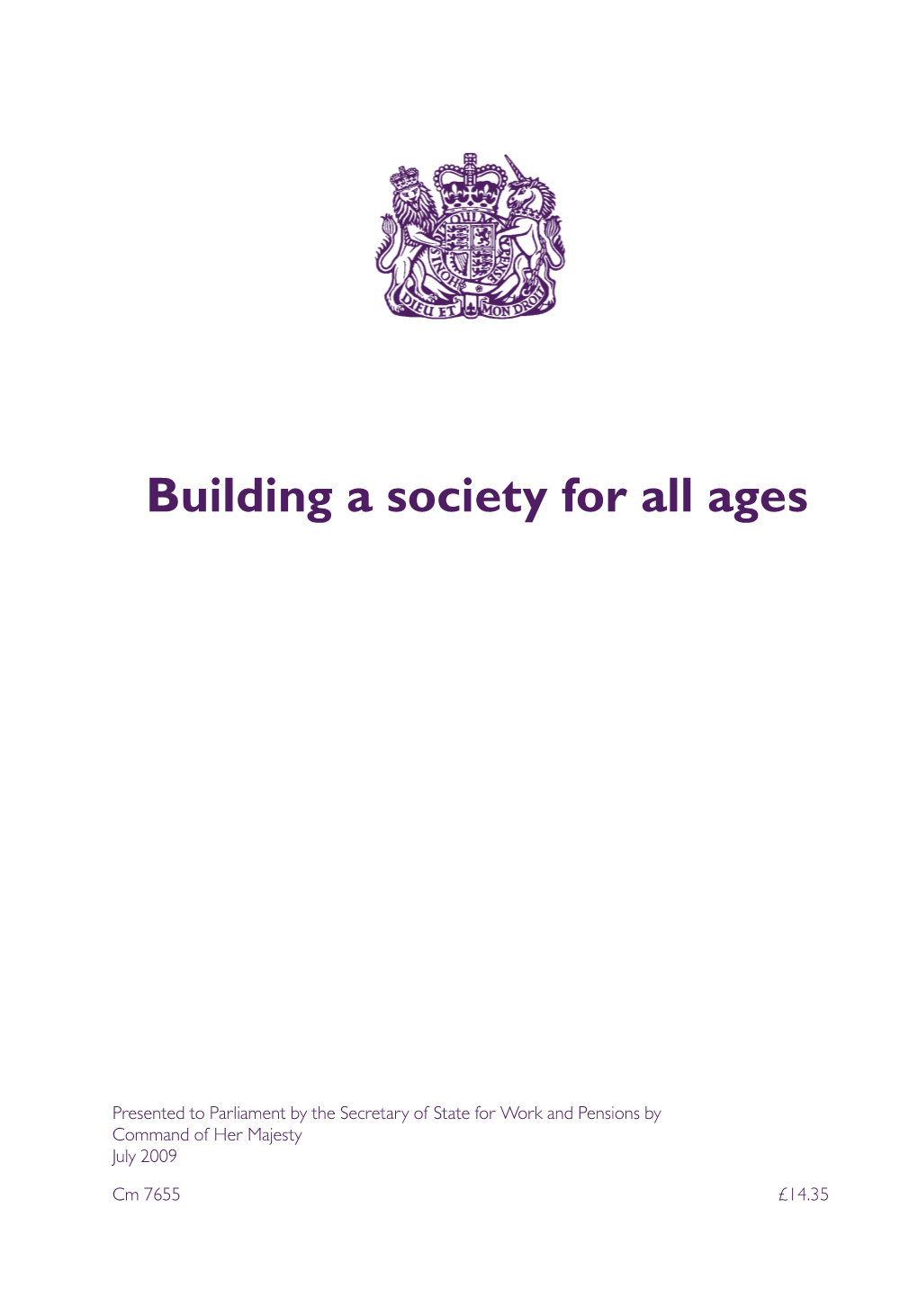 Building a Society for All Ages