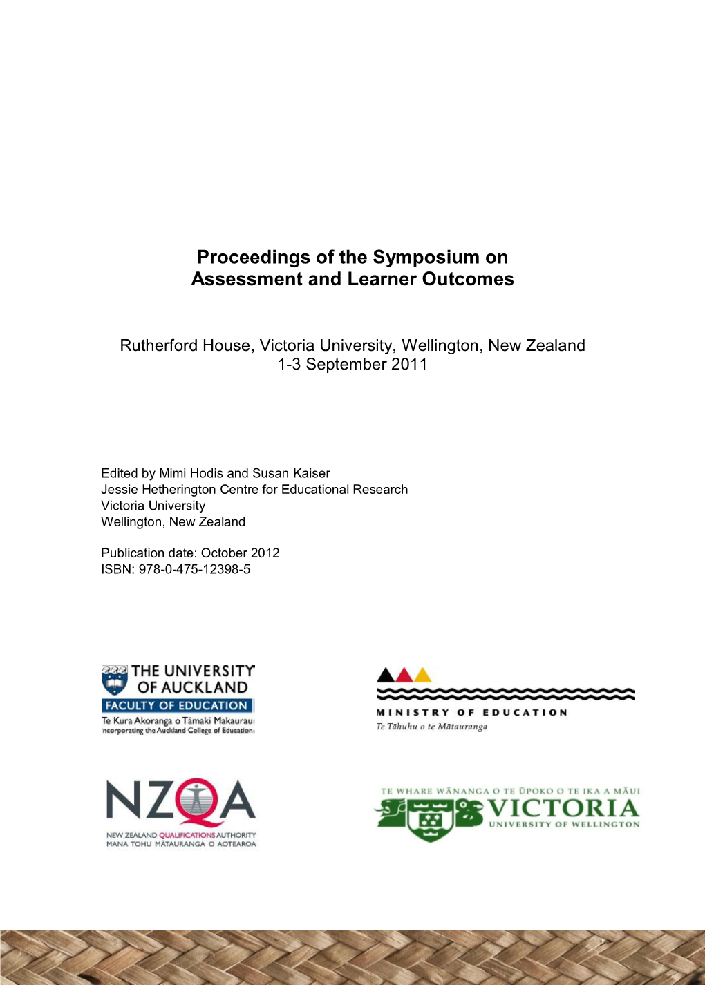 Proceedings of the Symposium on Assessment and Learner Outcomes