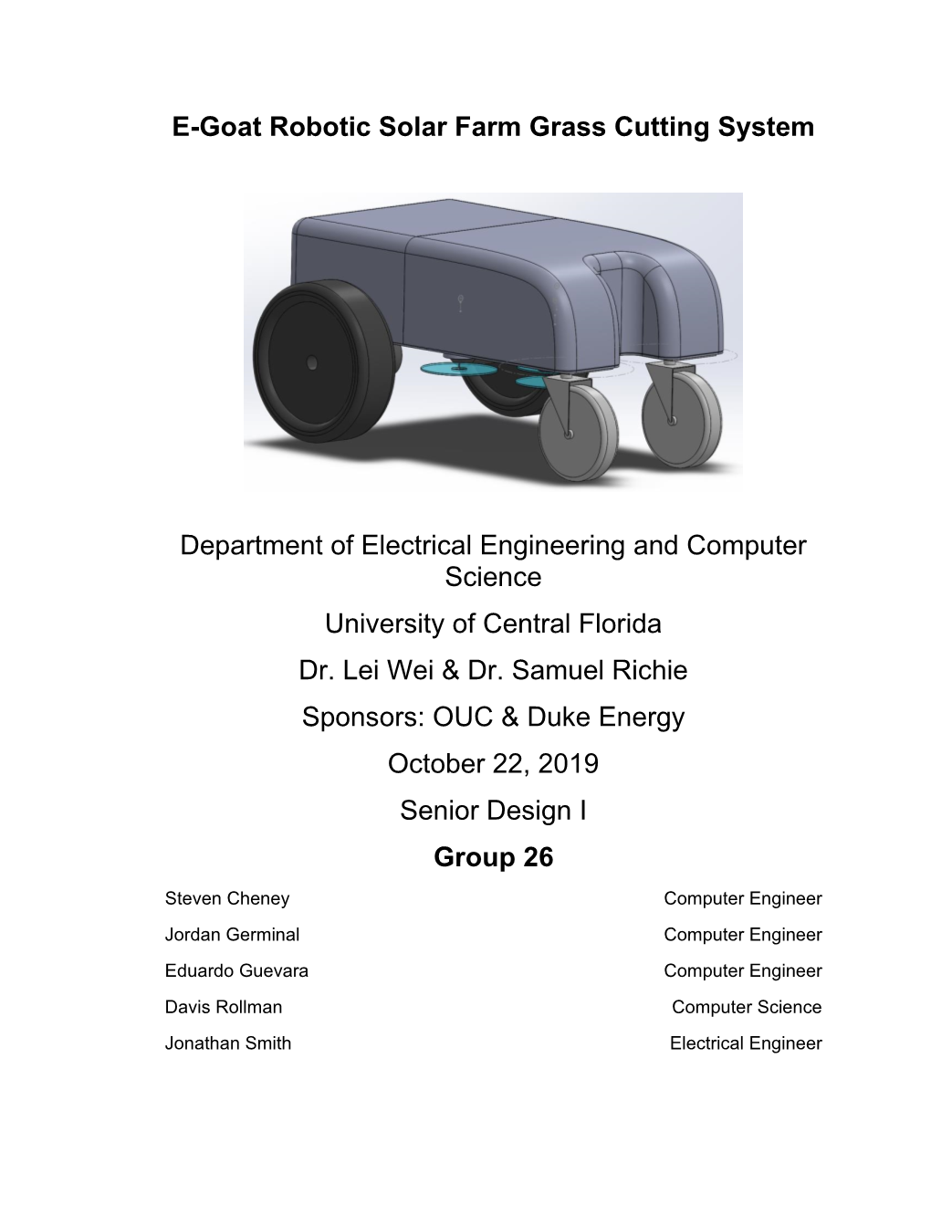 E-Goat Robotic Solar Farm Grass Cutting System Department Of