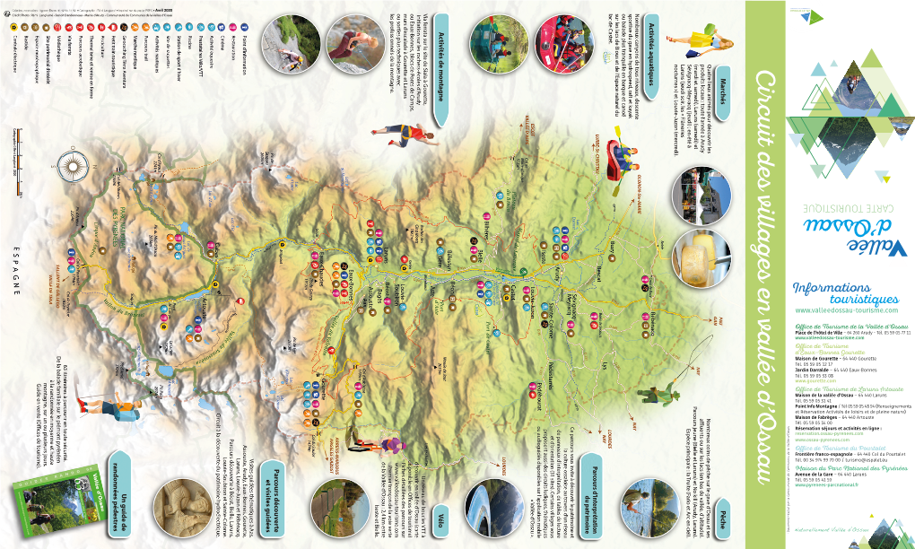 Carte Touristique De La Vallée D'ossau Edition 2020