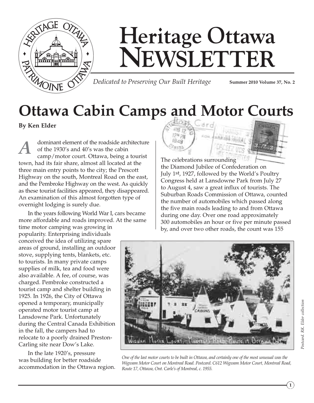 Ottawa Cabin Camps and Motor Courts by Ken Elder