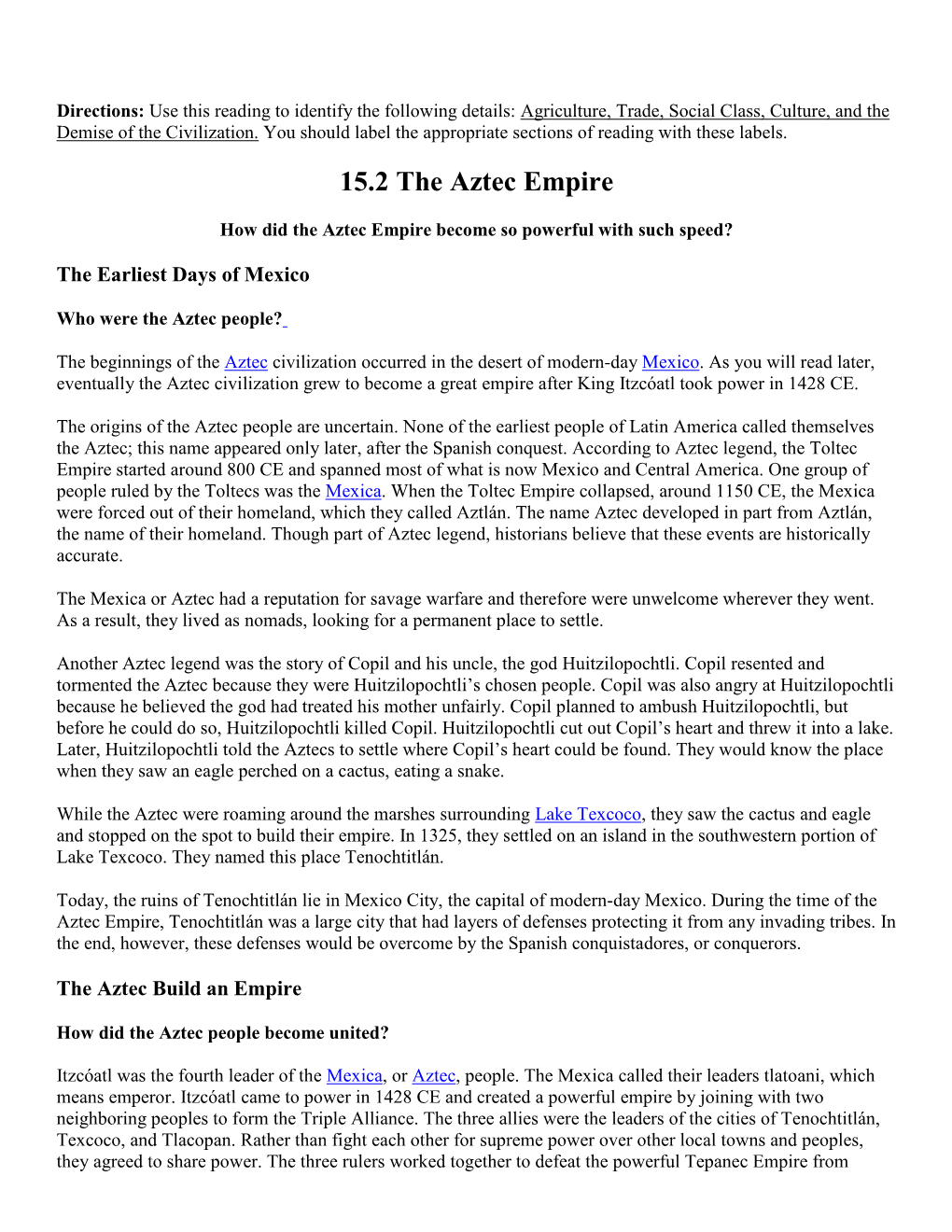 15.2 the Aztec Empire