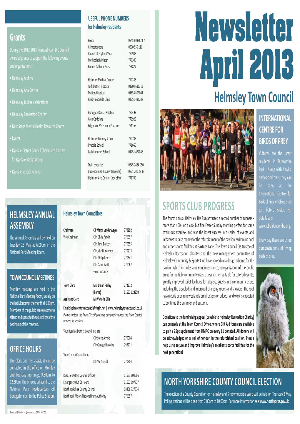 Newsletter April 2013