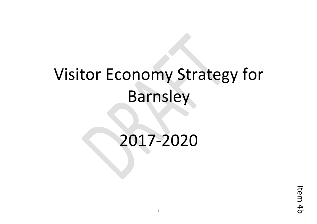 Visitor Economy Strategy for Barnsley 2017-2020