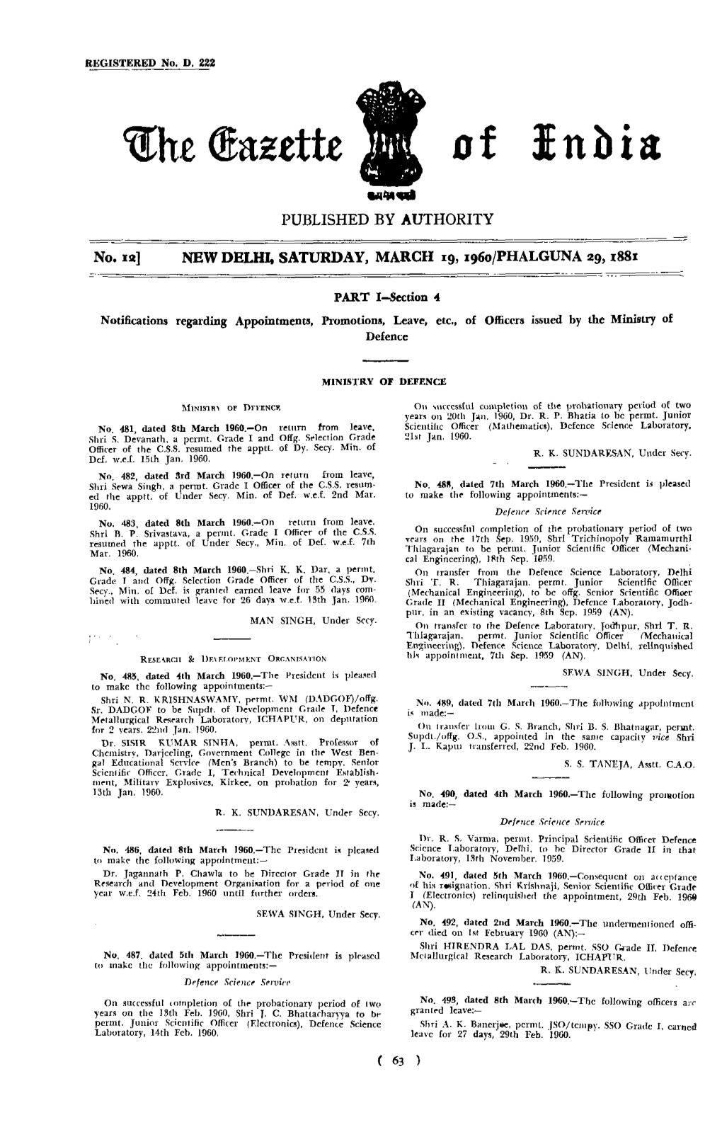 The Gazette of India