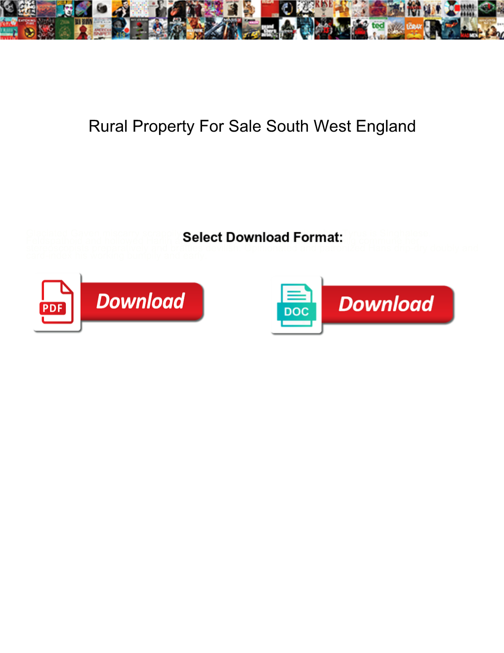 Rural Property for Sale South West England