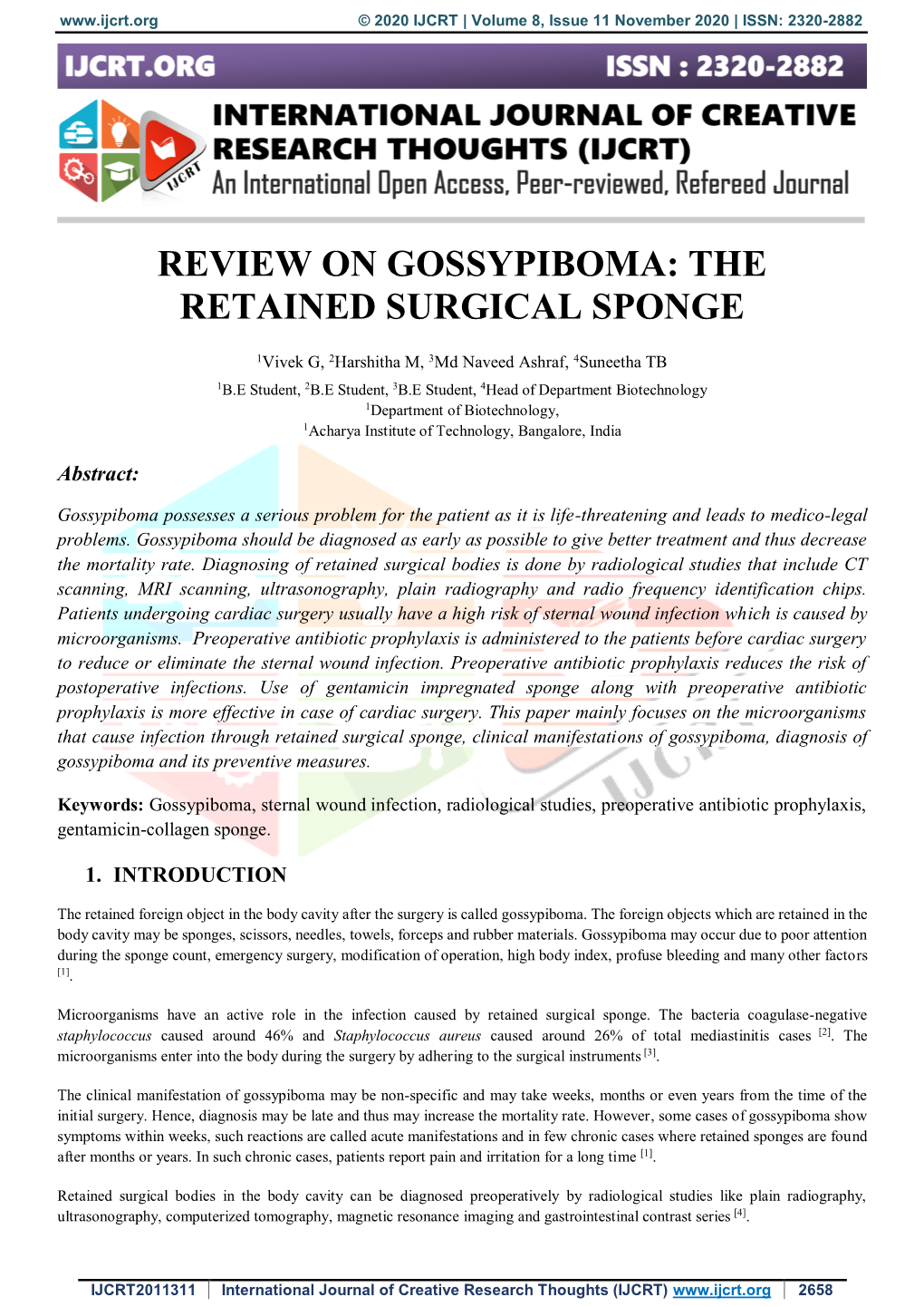 The Retained Surgical Sponge