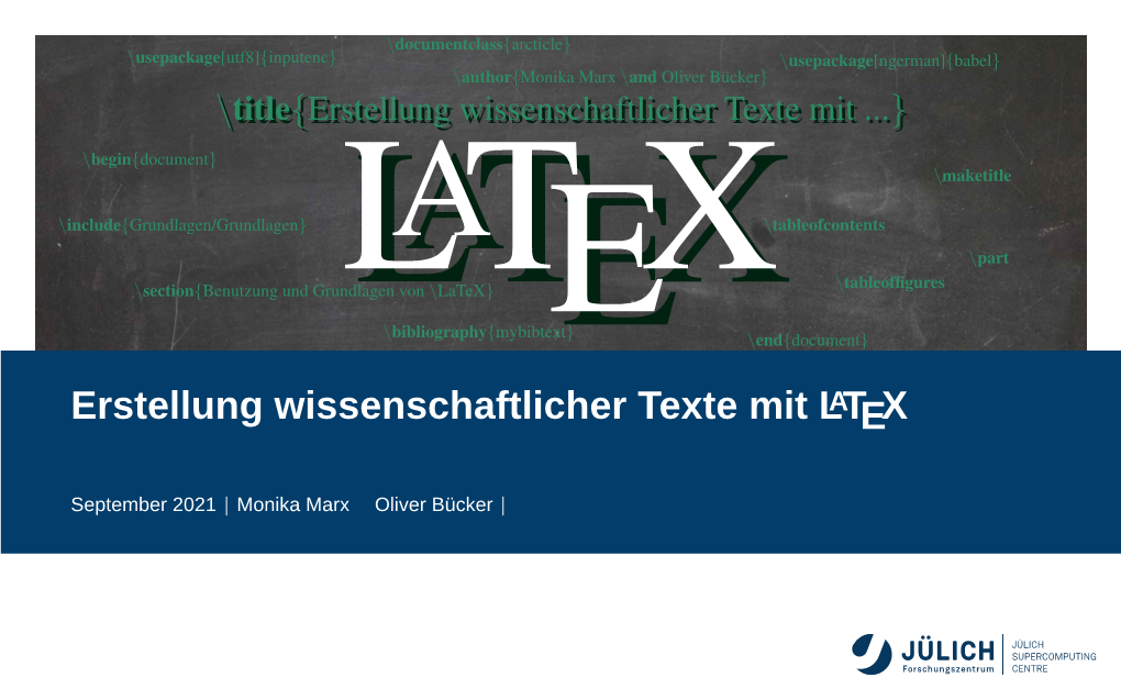 Erstellung Wissenschaftlicher Texte Mit LATEX