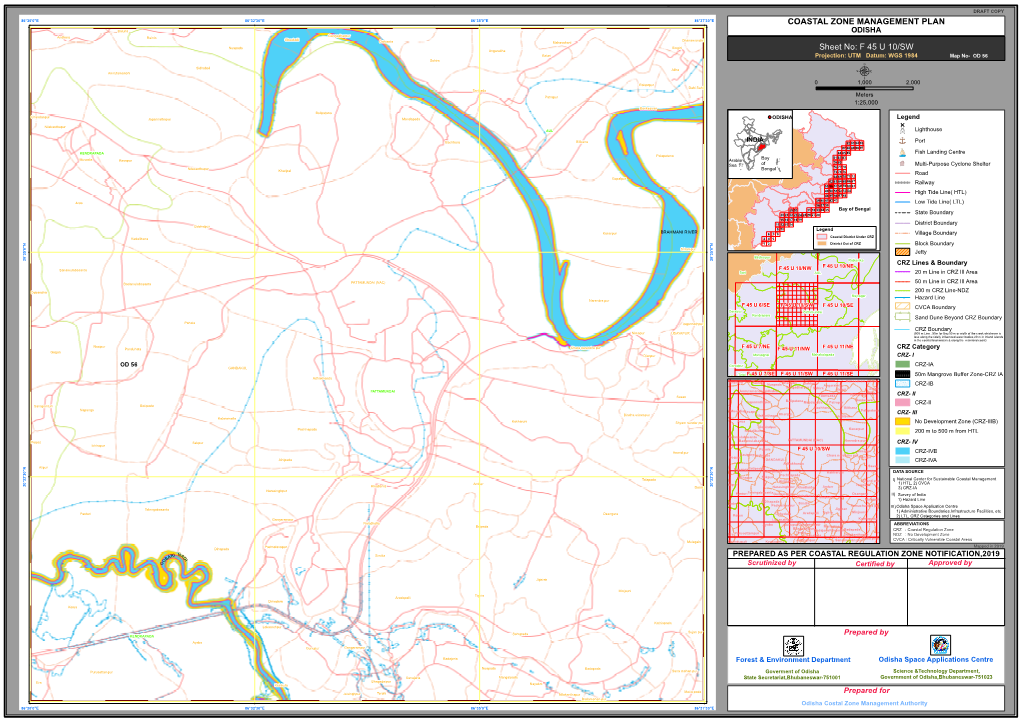 COASTAL ZONE MANAGEMENT PLAN Sheet No: F 45 U 10/SW