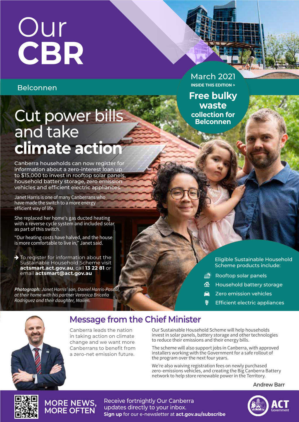 Our Canberra Newsletter Belconnen March 2021