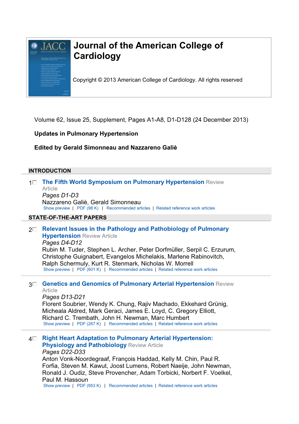 Journal of the American College of Cardiology