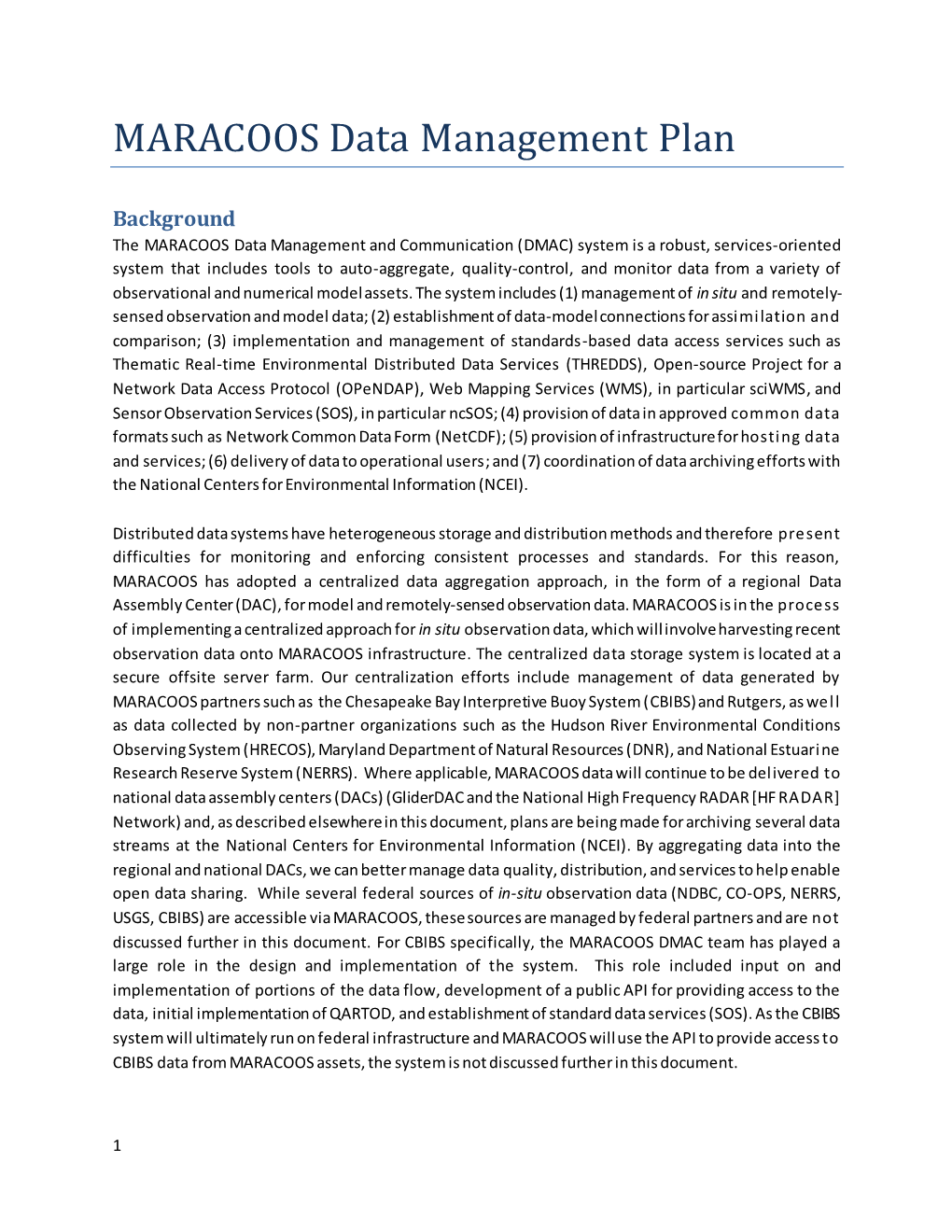 MARACOOS Data Management Plan